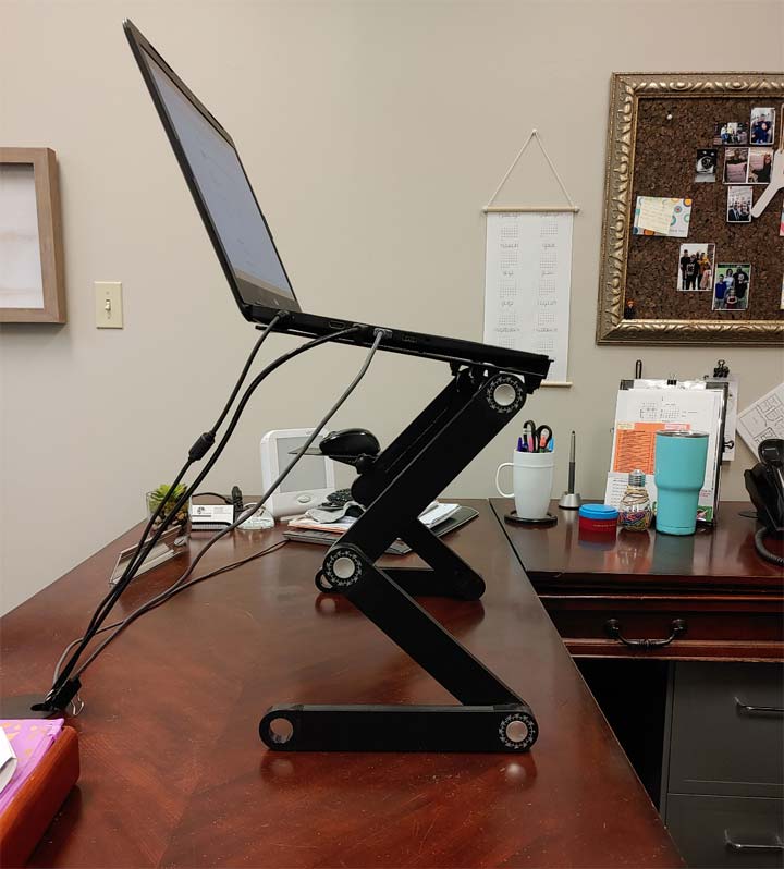 WorkEZ PROFESSIONAL Ergonomic Aluminum Laptop Cooling Stand Lap Desk Tray